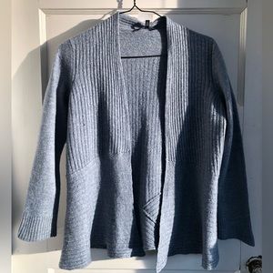 Gray Open-Front Women's Sweater